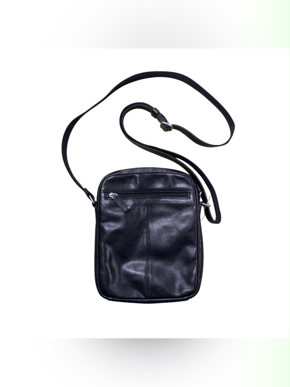 Danier Black Leather Messenger Crossbody Bag
